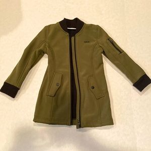 DKNY girls olive long tailored fit jacket